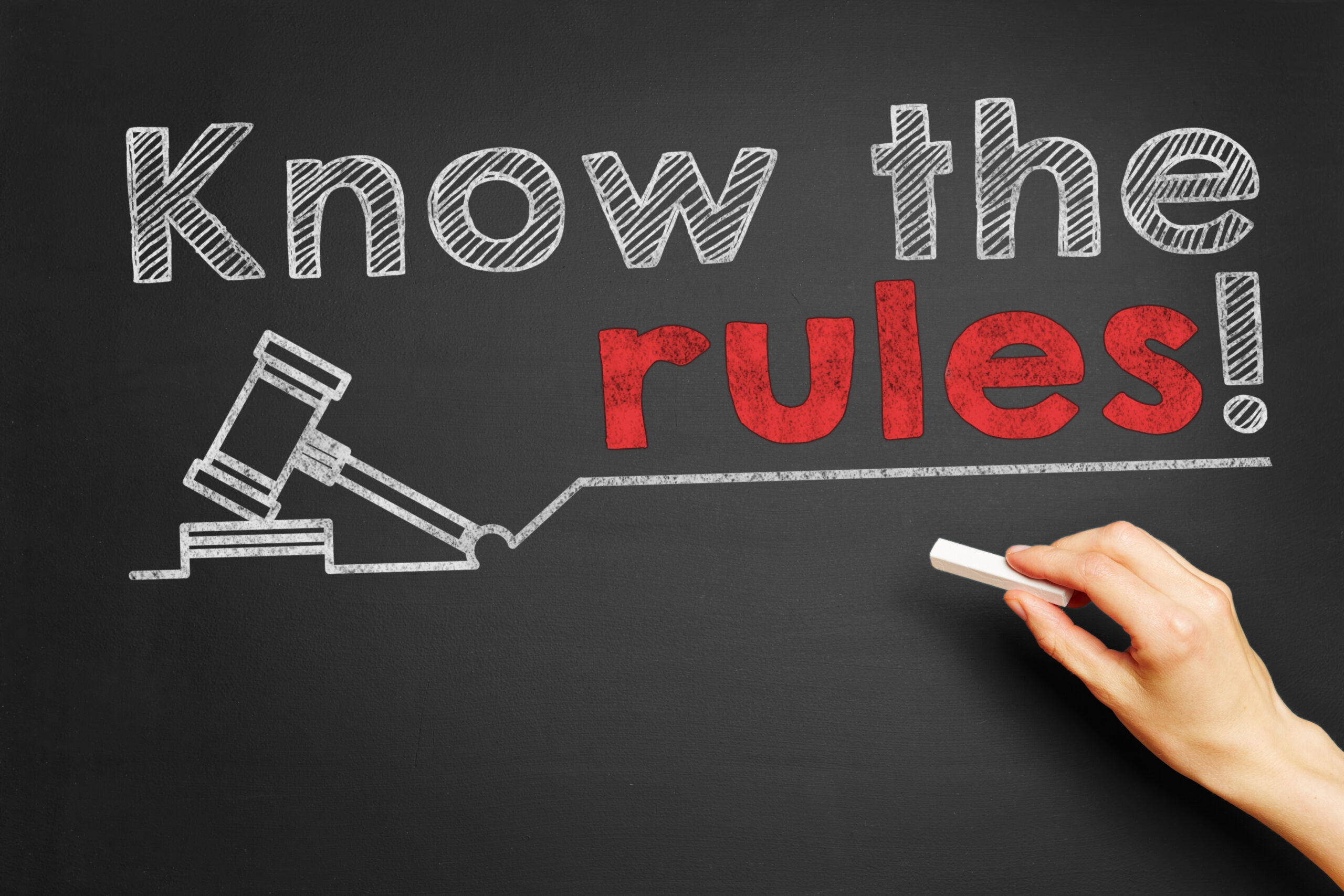 Hand,Writes,"know,The,Rules!",On,Blackboard